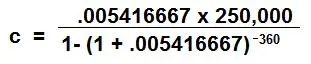 land loan payment example